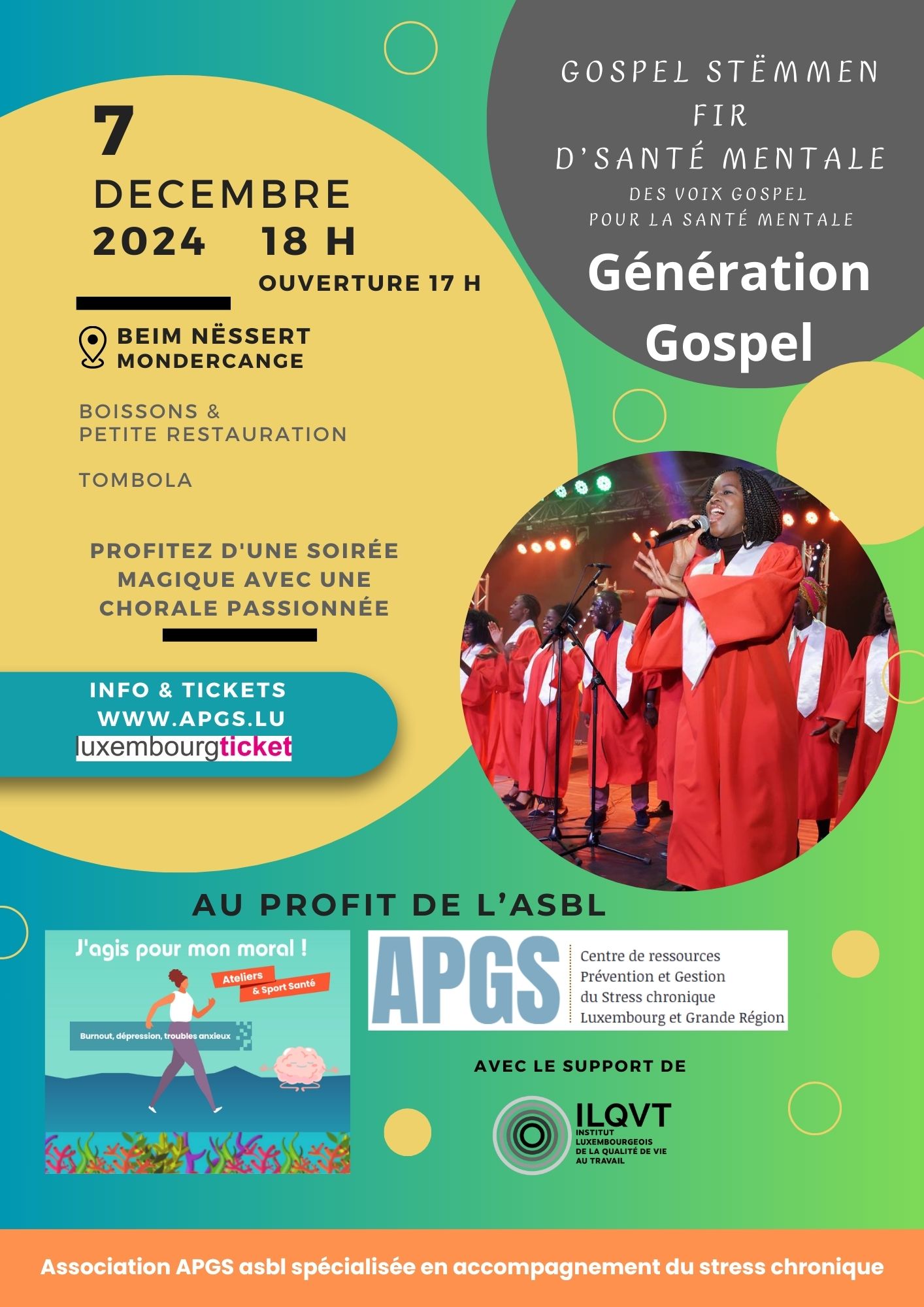 Concert Caritatif : “Gospel Stëmmen fir d’Santé Mentale”